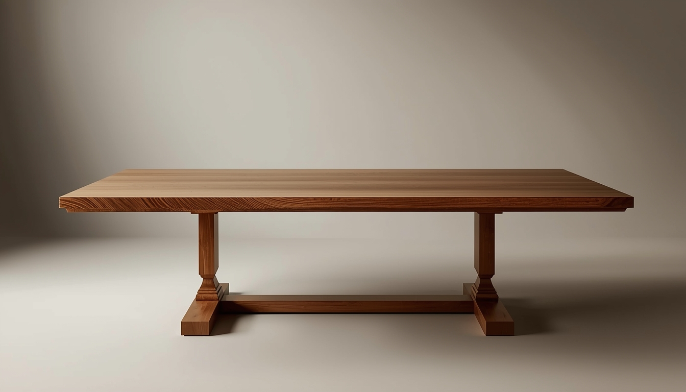 Custom solid wood dining table